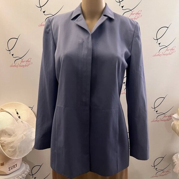 Worth. Sz 4. Lined Deep Lavender Shacket. Hidden Placket. Rayon/Cotton. AL - Picture 1 of 5